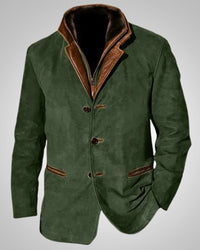 Frank | Herren Klassischer Reißverschluss Lederjacke in Grün