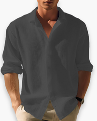 Herren Elegantes Langarm Hemd | Vielseitig in Schwarz