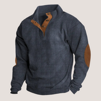 Allen | Kordpullover mit Stehkragen in Bordeauxblau
