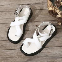 Afrozeh™ Klobige Gladiator-Sandalen in Weiß