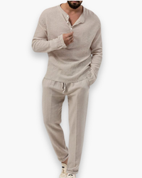 Herren Stilvolles Set | Komfortabel Und Atmungsaktiv in Beige