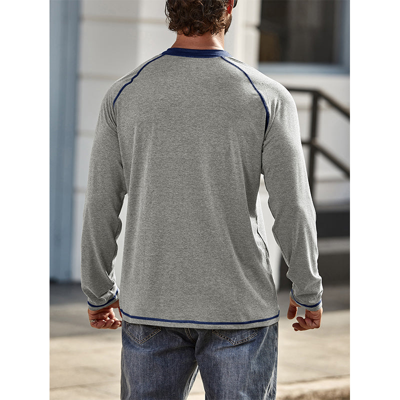 Bawełniana koszulka Henley