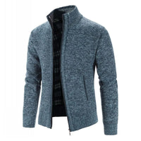 James Prad - Moderne Strickjacke in Blaugrau
