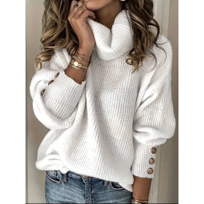 Übergroße Damen Rollkragenpullover