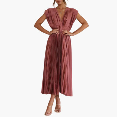Elegantes Midikleid mit V-Ausschnitt - Damen Abendmode Farfetch