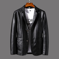 Davids™ Lederjacke in Schwarz