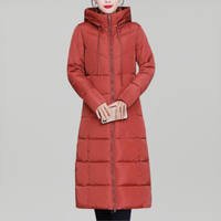 Steppjacke mit Kapuze Puffer Winterjacke in Orange