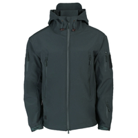 Herren Funktionsjacke mit Kapuze | Outdoor Reißverschluss in Grau