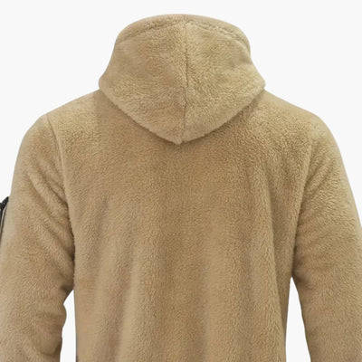 Herren Teddy jacke mit Reißverschluss und langen Ärmeln