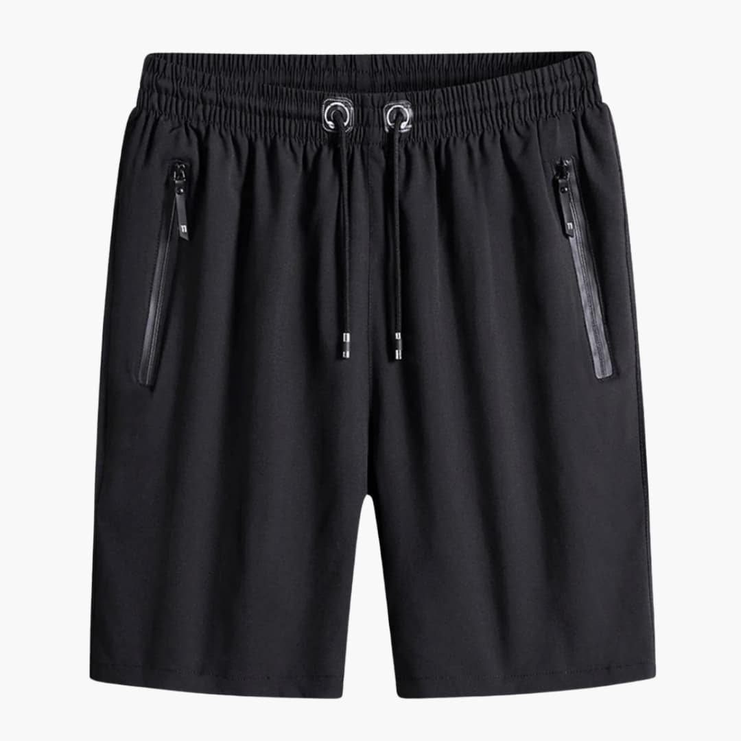Herren Sommer Shorts mit Reißverschlusstaschen und Kordelzugbund