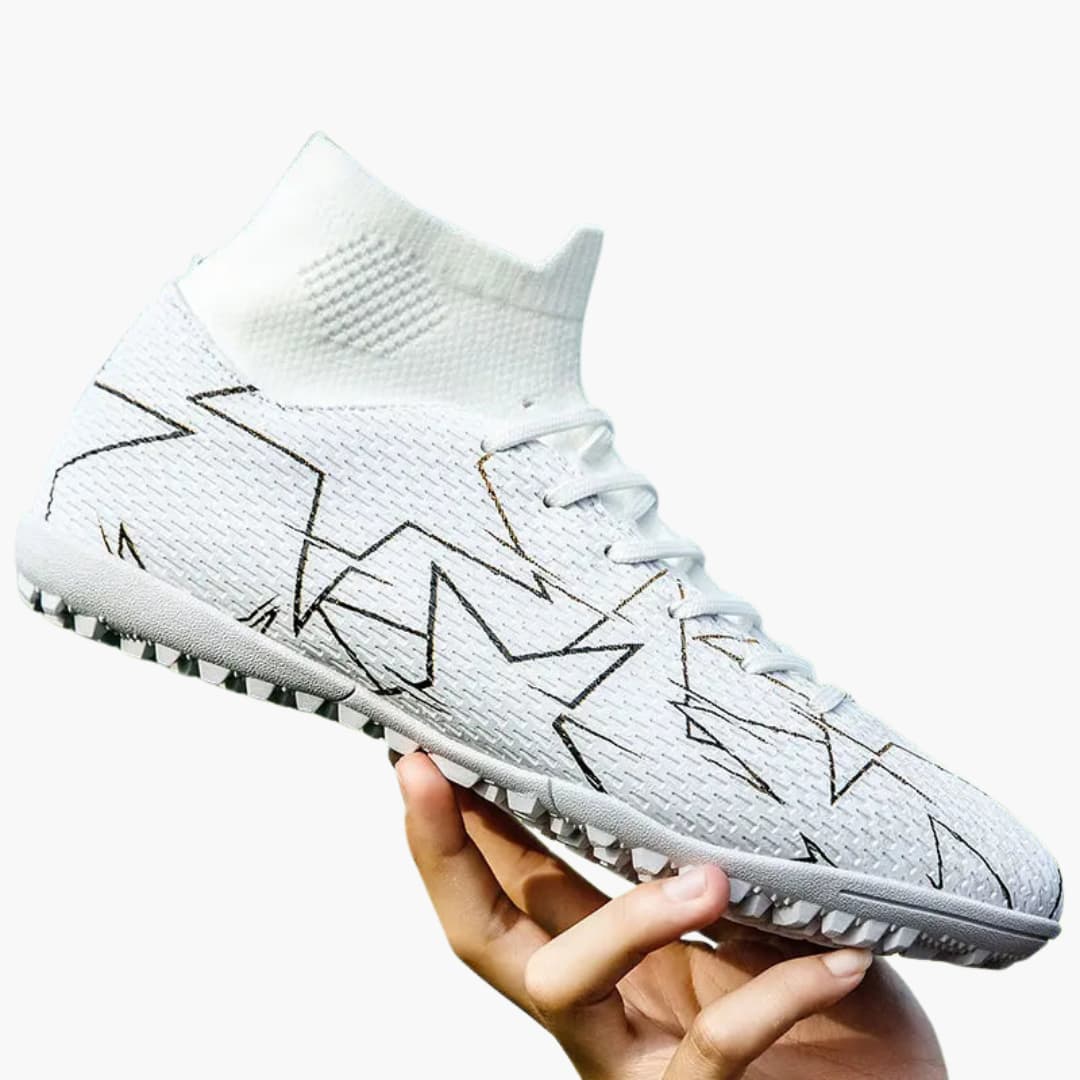 Herren-Fußball schuhe mit Schnürverschluss und strukturierter Sohle