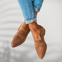 Jennifer | Damen Casual Orthopädische Slip-on Loafers in Khaki