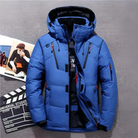 Herren Winterjacke | Steppjacke Mit Kapuze Und Taschen in Blau