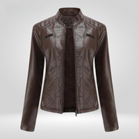 Robyn™ elegante Lederjacke in Kaffee