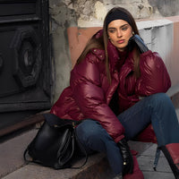 Rozanne - Jacke mit abnehmbarer Kapuze in Rot