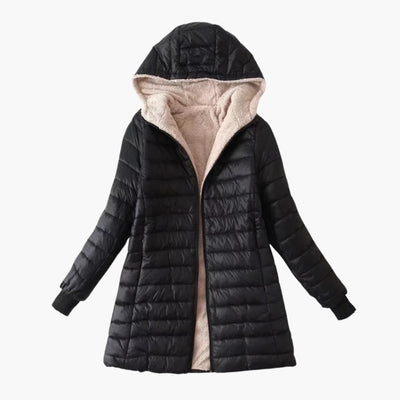 Damen Winter jacke mit Kapuze und Reißverschluss
