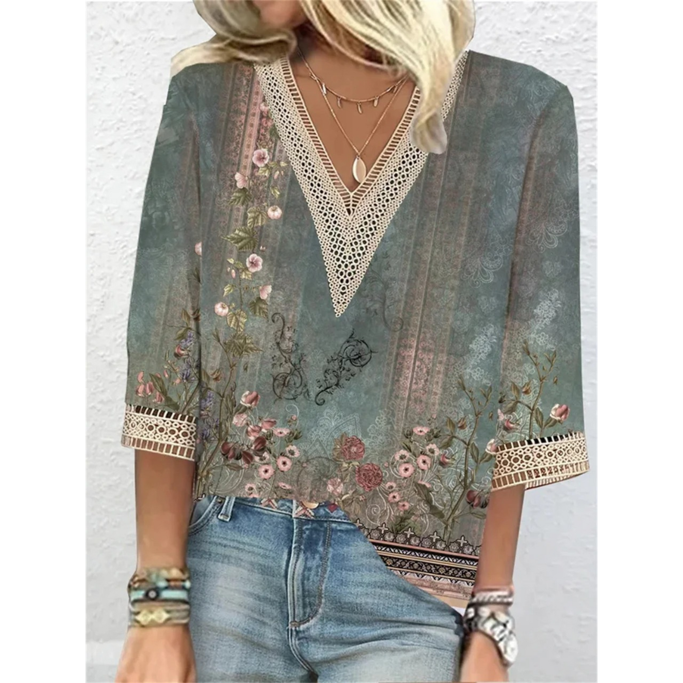 Holly - Modische Bluse mit V-Ausschnitt für Frauen