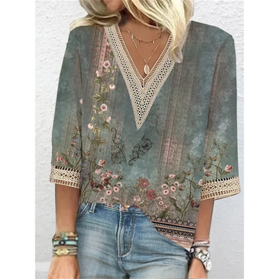 Holly - Modische Bluse mit V-Ausschnitt für Frauen