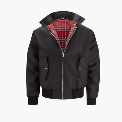 Herren Harrington Bomberjacke mit Tartan Futter