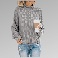 Natascha | Lockerer Winter Strickpullover in Grau