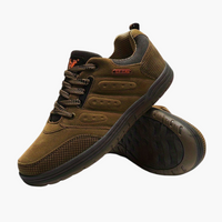 Herren Wanderschuhe mit Schnürverschluss und strukturierter Außensohle in Helles Braun