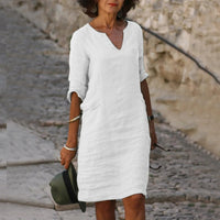 Abagail | Damen Modisches Kleid | Sommer in Weiß