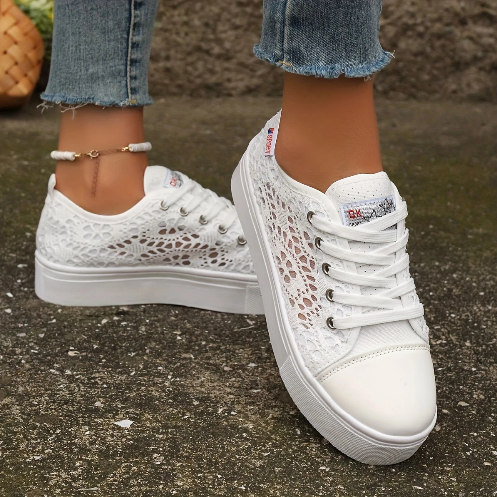 Damen Elegante Spitzensneaker | Atmungsaktiv und Stilvoll