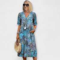 Maja - Blumenkleid in Blau