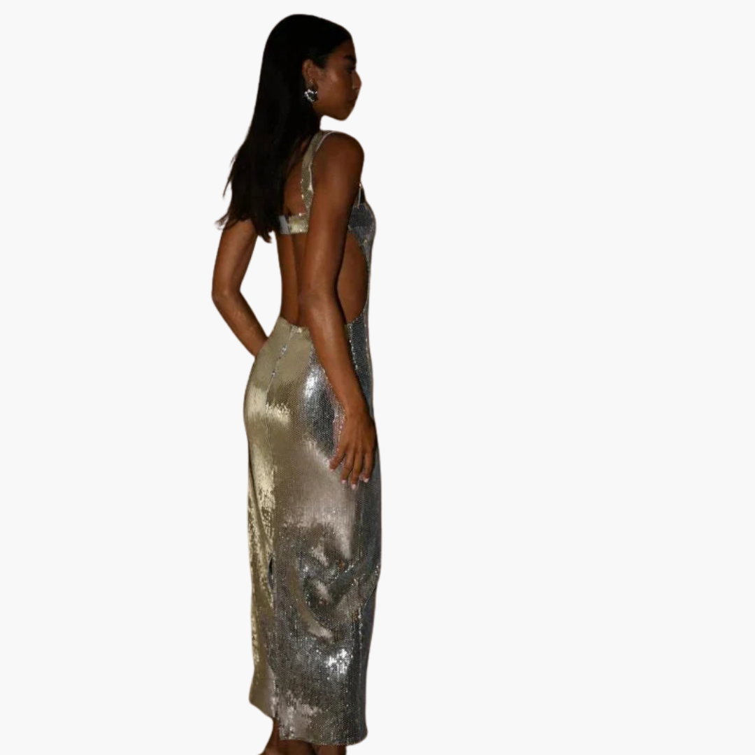 Abendkleid für Frauen - Glamouröses Pailletten Kleid