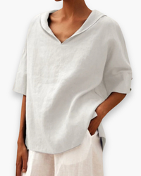 Damen Luftige Elegante Bluse | Sommer Blusen in Weiß