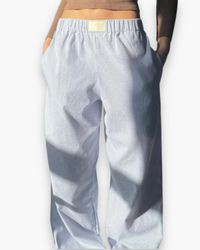 Damen Faule Hose | Niedrige Leibhöhe in Hell Blau
