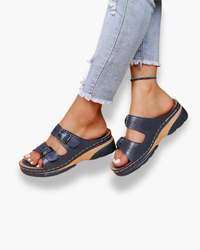 Damen Bequeme Sandalen | Trendige Sommerschuhe in Dunkelblau