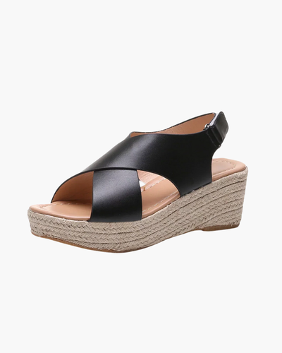 Damen Keil Sandalen | Kreuz Stile