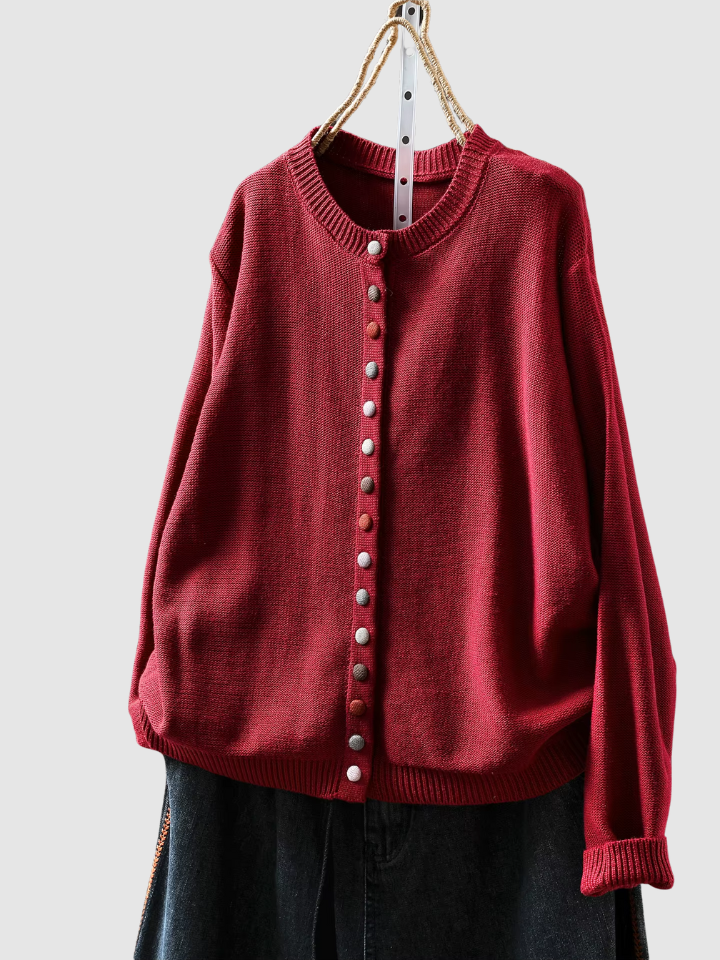 Callie™ - Strickjacke mit Bunten Knöpfen