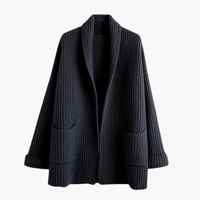 Damen Strickjacke mit V-Ausschnitt und Fronttaschen