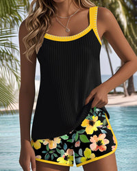 Zafina | Elegantes zweiteiliges Tankini-Set für einen anspruchsvollen Schwimmlook in Gelb