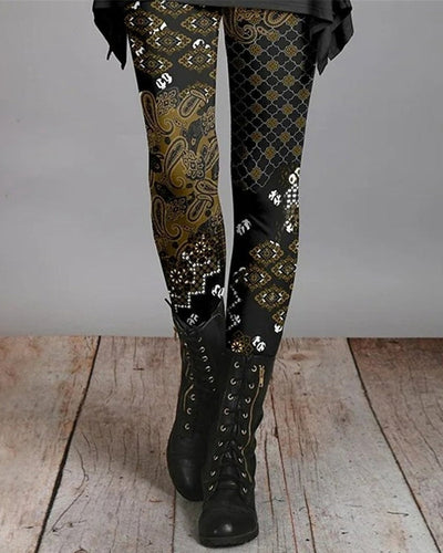 Bohemian Retro Leggings mit Ethnischen Drucken – Ziva