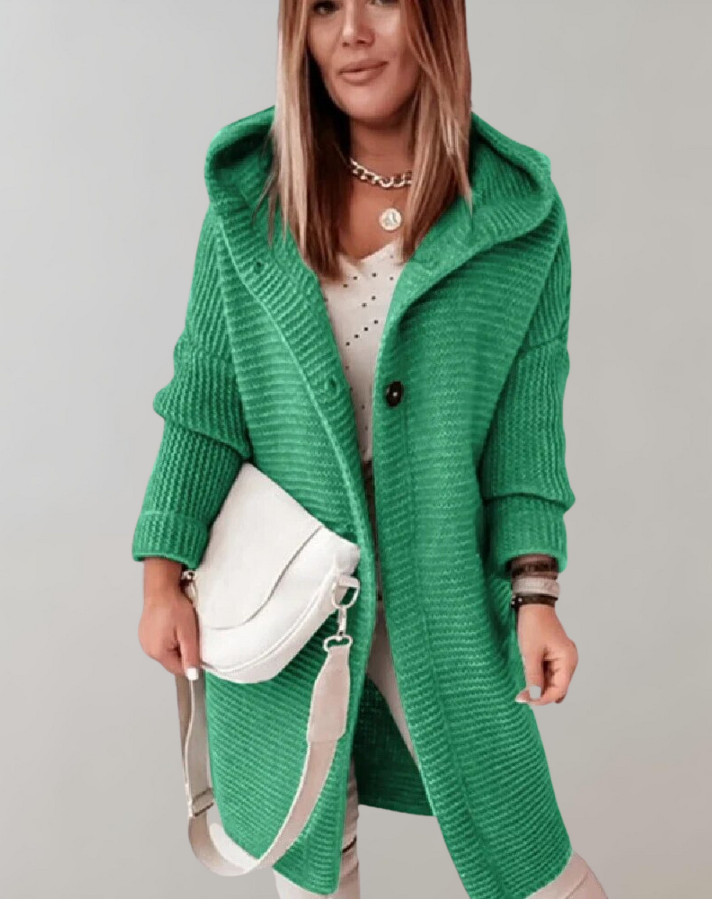 Erika - Lange Strickjacke Mantel Damen