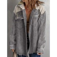 Elegante Damen Winter Daunenjacke in Grau