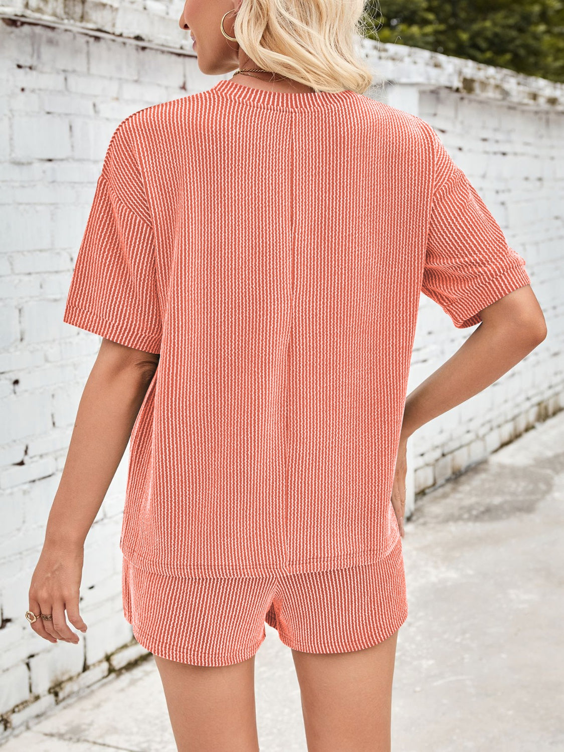 Jinte | Bequemes geripptes Loungewear-Set