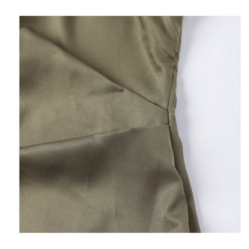 Elegantes Grünes Plisseekleid für Damen – Stilvoll und Vielseitig