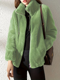 Paula | Stylische Winterjacke Damen mit Reißverschluss in Grün