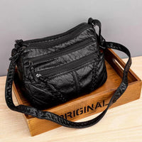 Sophia | Weiche Ledertasche in Schwarz