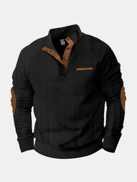 Jonas | Herren Klassiker Zopfmuster Pullover in Schwarz