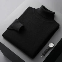 Rollkragenpullover Herren Klassisch | Schlichtes Design in Schwarz