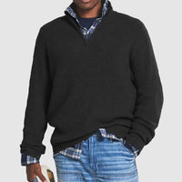 Pullover Herren Mit Reißverschluss | Business Casual Stil in Schwarz