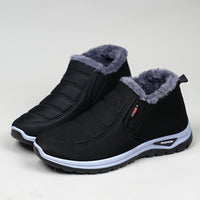 Winterschuhe Herren | Slip-On Mittlerer Schnitt Mit Elastikseitenteilen in Schwarz