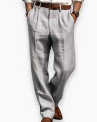 Herren Elegante Klassische Hose | Retro Nadelstreifen in Grau