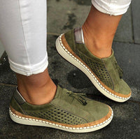 Bequeme Sneaker Damen mit Tassel-Details – Atmungsaktive Freizeitschuhe in Rot und Grau in Grün