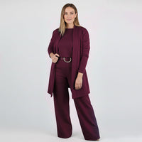 Aurelia | Elegantes 3-teiliges Set in Burgund